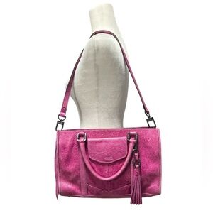 AIMEE KESTERNBERG Leather Shoulder / Handbag in Magenta